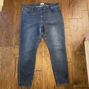 PISTOLA Revolve High Rise P6731MTW-MDY Stretch Whiskering Ankle Jeans Dk Blue 33